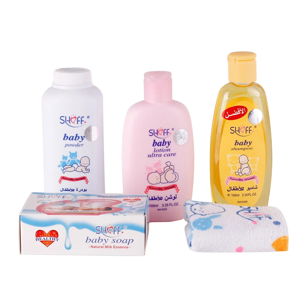 SHOFF aromatic mini bag packing newborn baby gift set baby accessories with baby shampoo.
