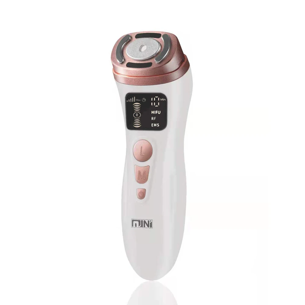 New Mini-HIFU Machine Ultrasound RF Fadiofrecuencia EMS Microcurrent Lift Firm Tightening Skin Wrinkle Anti-aging Machine