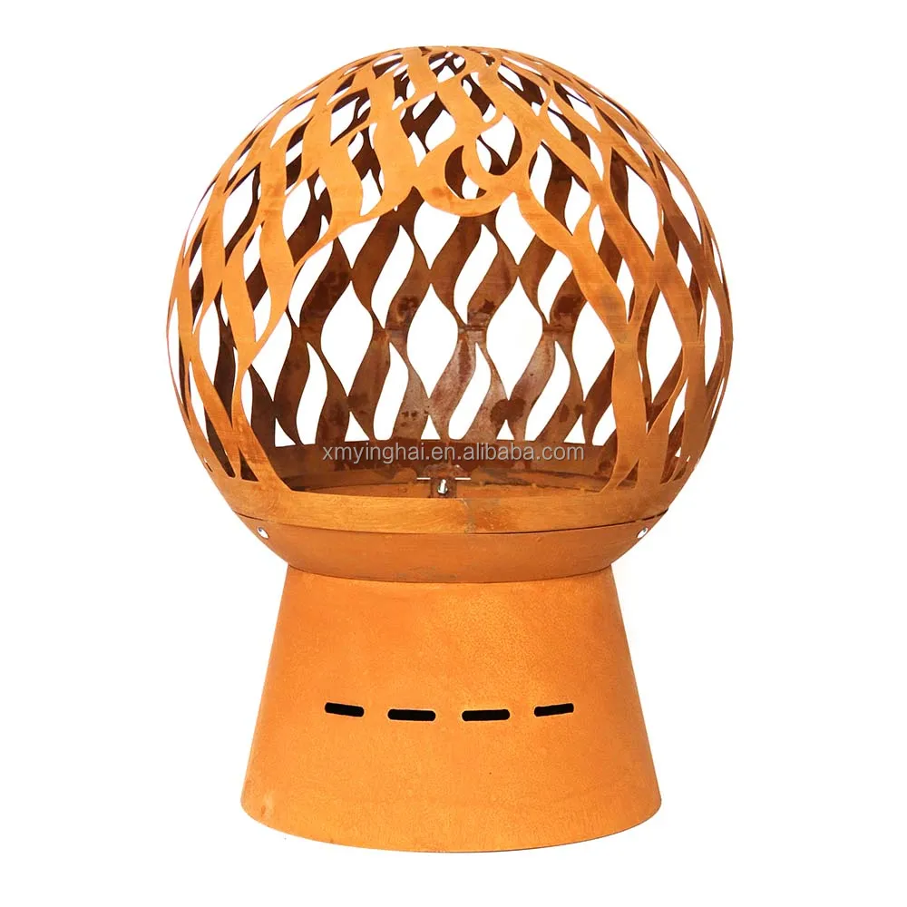 China Manufacturer Hight Quality Hollow Metal Ball Mild Steel Fire Pit Sphere for Household BBQ Garden
