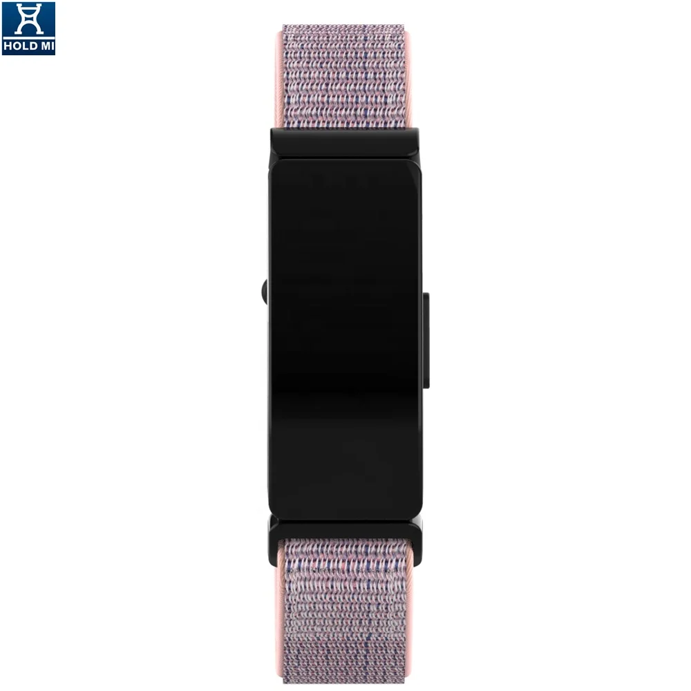 HOLDMI fashion style 70511 series Pink sand color nylon smart watch strap for fitbit inspire