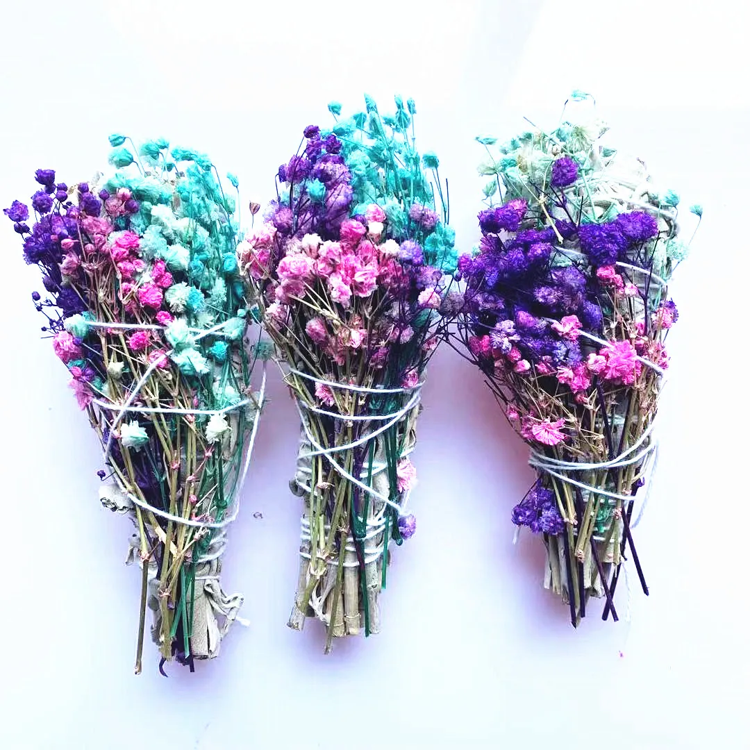 Wholesale meditation healing california white sage smudge stick white sage with flowers