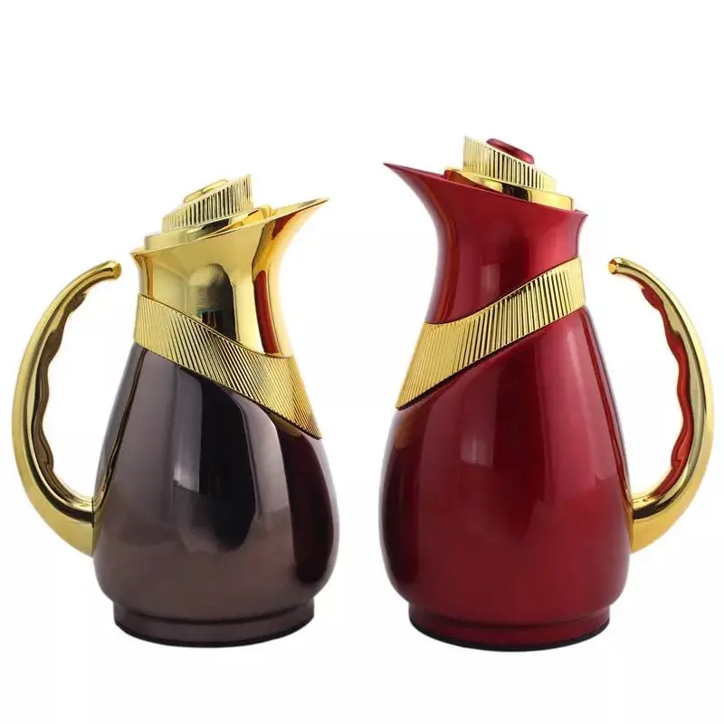 golden brass arabic copper stainless steel outer glass inner vacuum flask
