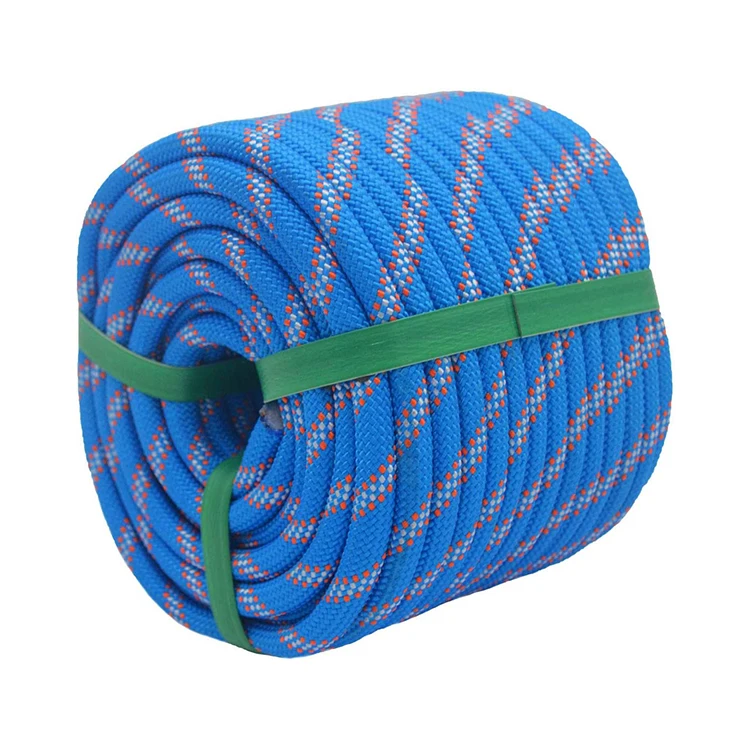 Custom 10mm 12mm 14mm 16mm 18mm Outdoor Dynamic Rock Mountaineering Climbing Nylon Rope Braided Safety Ropes
