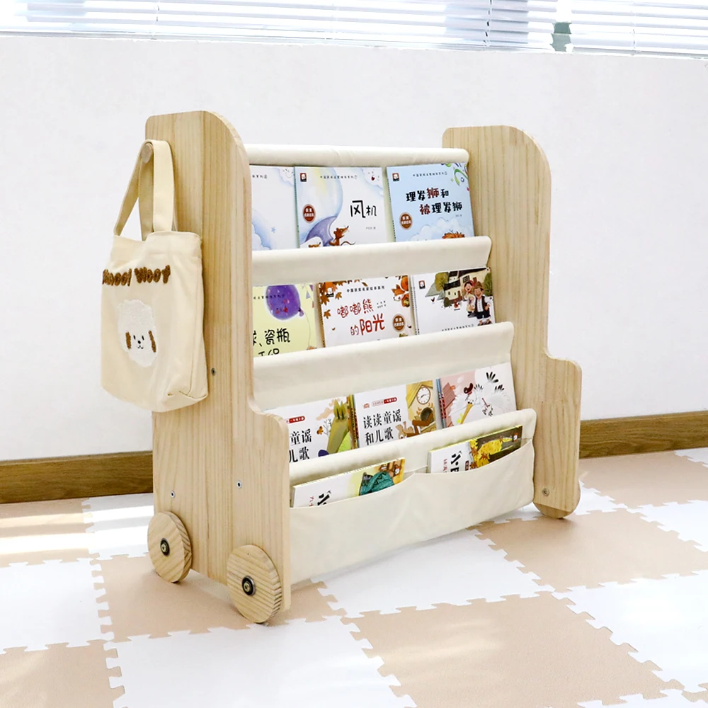 Wholesale new children book storage cabinet shelf Kid Toy Organizer Shelf with Storage Bins, Kid Toy Storage Shelf Rack