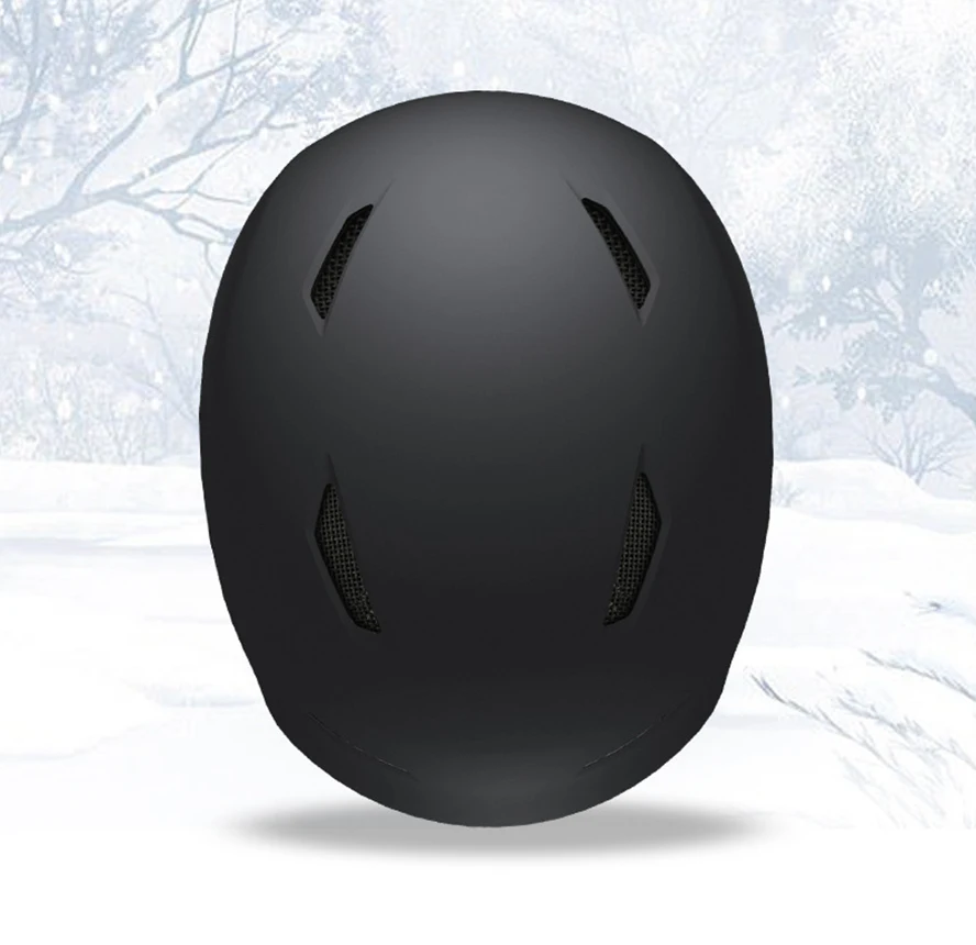 2023 Custom mens ski helmet Integrated molding imported EPS ABS skiing snowboard helmet with ear muff