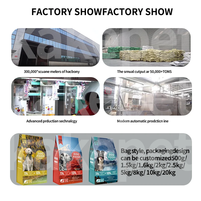 Oem Wholesale Factory 1Kg 1.5Kg 2.5Kg 10Kg Grain Free Chicken Fish Beef Flavor Freeze Dried Dry Dog Food Pet Food For Dog