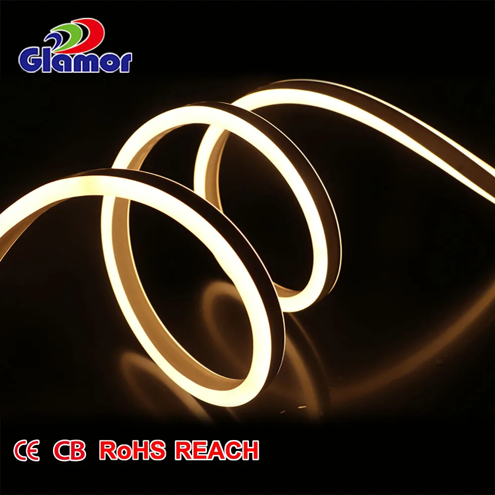 Neon flex led strip IP65 9W/m double side neon light strip 120 leds/m  12V 24V 220V car home use  #N2H