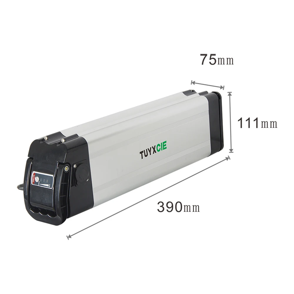 Led Power Indicator Silver Fish 48V 36V Ebike Battery 48V 12Ah Li-Ion Battery Bicycle Battery With Charger