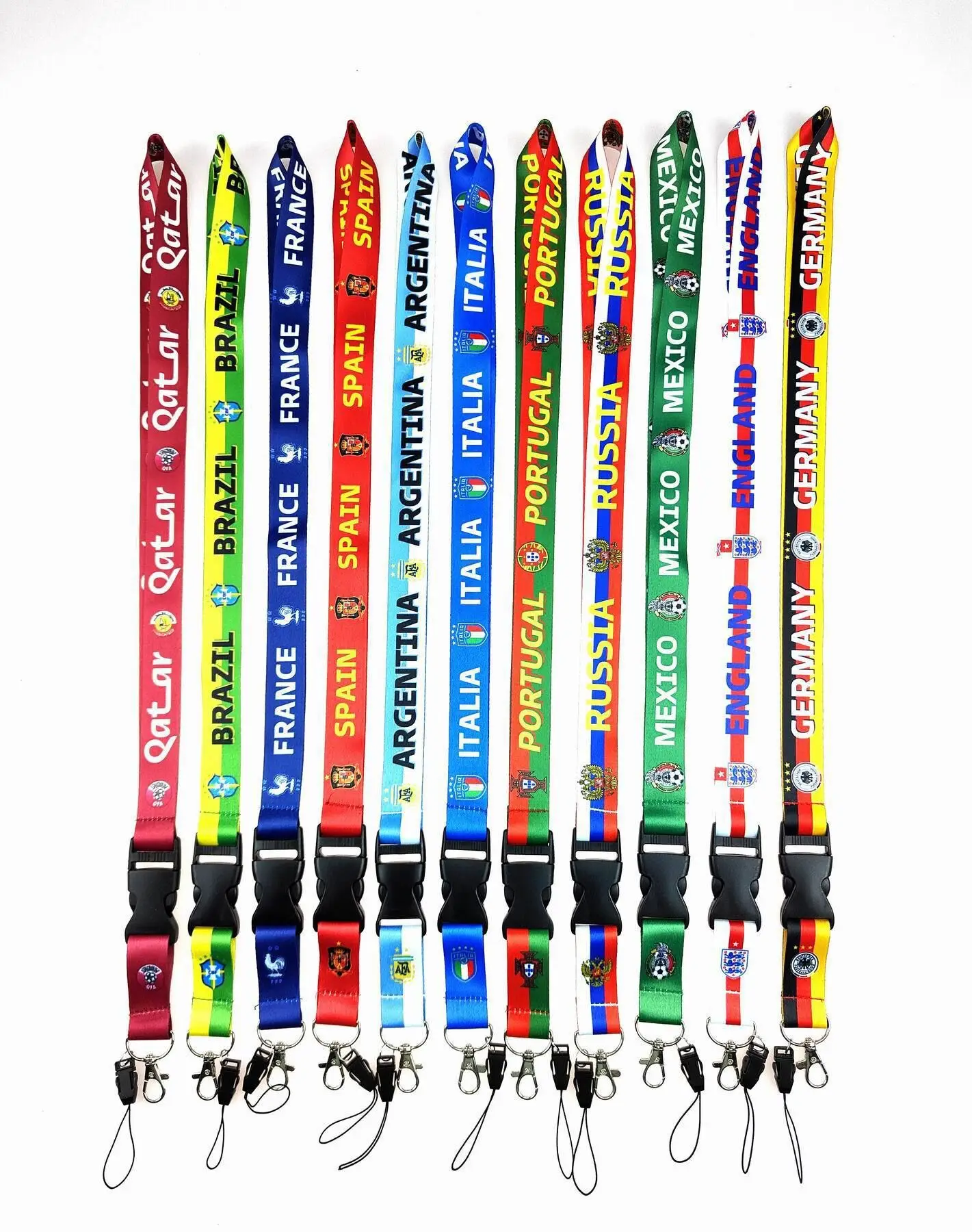 OEM Customized Printed full color heat transfer sublimated printing college football lanyard country