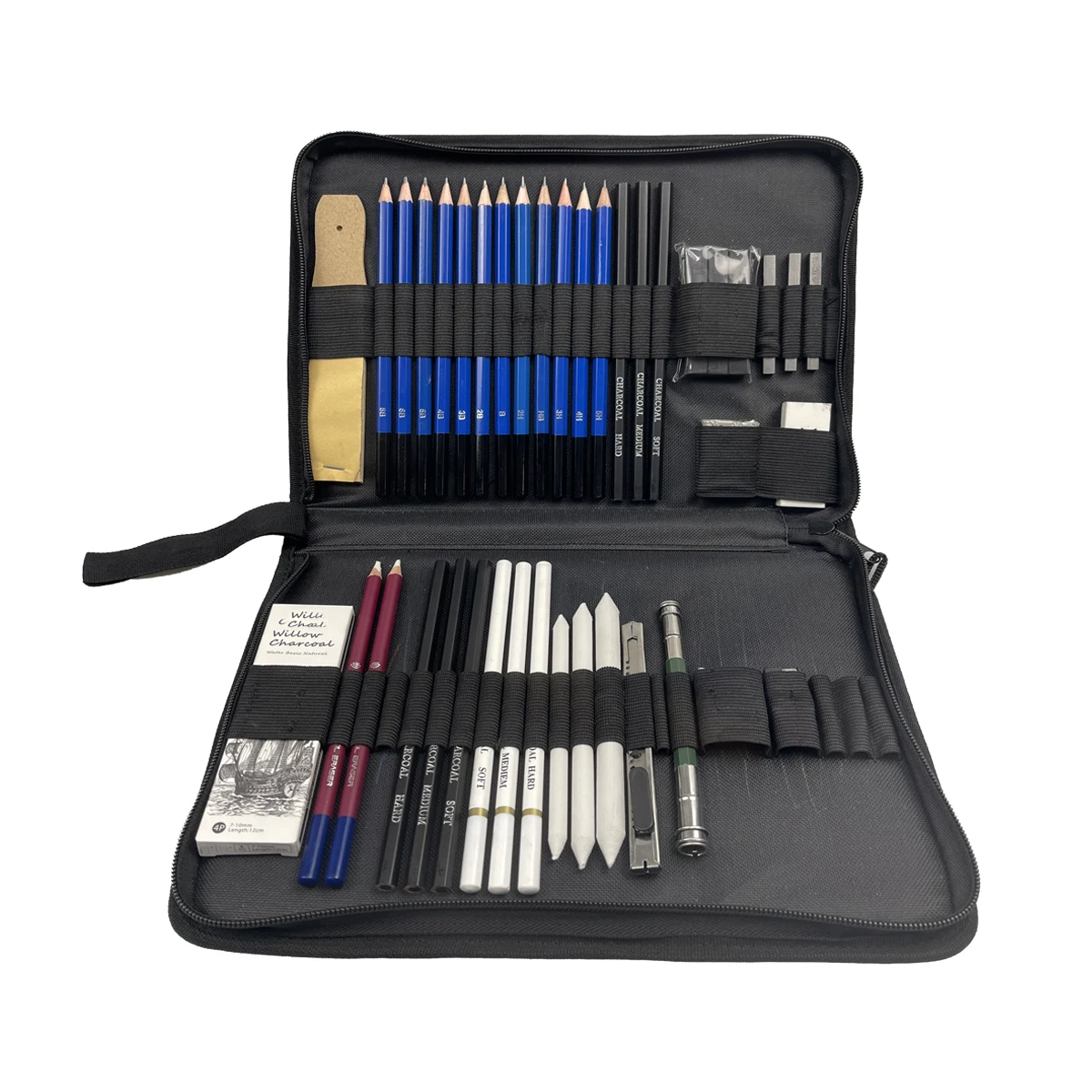 Colorworld 45 pcs Professional Artist Sketching Charcoal pencil Set for Sketching and Drawing pad for artist