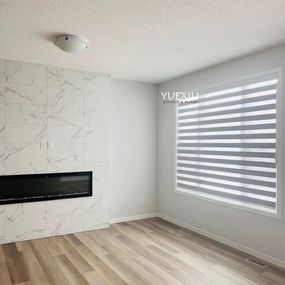 Electric Automatic Smart/Digital/Voice Control Motorized Cordless Zebra Blinds For Window