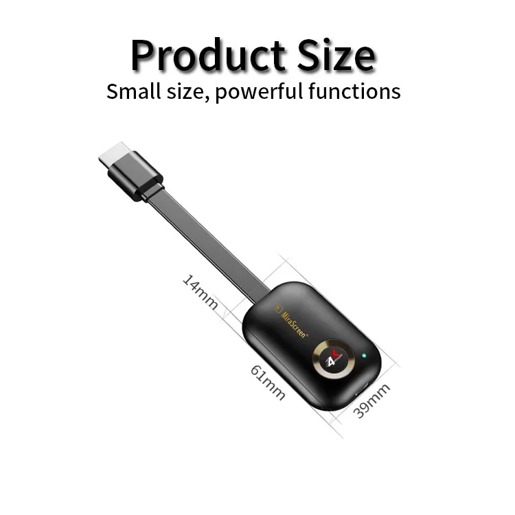 Mirascreen G9 Plus 2.4G 5G 4K Wireless HDMI Android tv stick Miracast Airplay Receiver Wifi Dongle mirror Screen streamer cast