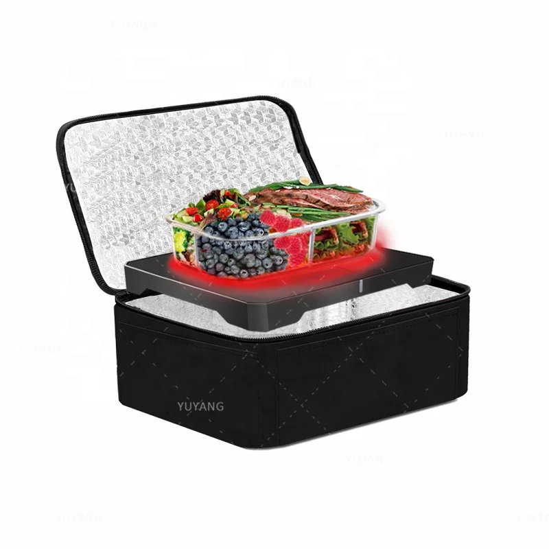 Mini Portable Personal Oven 12V 24V 110V Portable Oven Personal Microwave Electric Heating Lunch Box For Home Car Truck