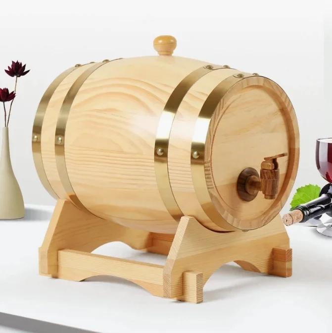 Custom colour sizes available Wooden Beverage Cooler Drinking Juice Wine Barrel Beer Keg Drink Dispenser