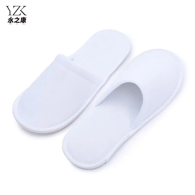 Soft Velvet Custom Velour Spa Travel Bathroom Guest Homestay Hotel Slippers Disposable With Logo