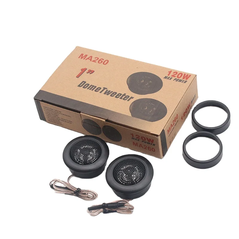 120W High Efficiency Mini Dome Tweeter Speaker 12V Loudspeaker Audio Auto Sound Speaker for Car Audio System