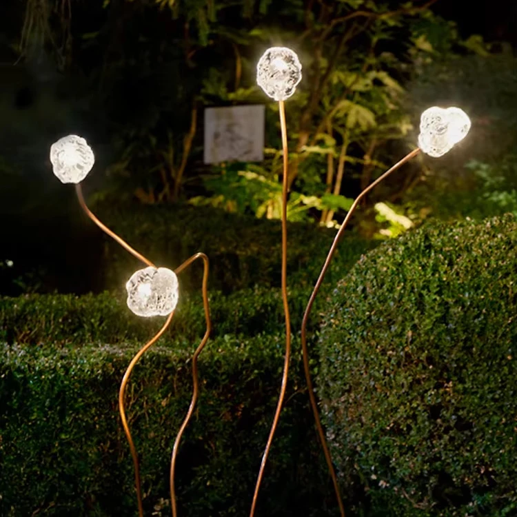 Realistic LED Outdoor Landscape Flower Ground Light Garden Patio Yard Decor 3000K Color Temperature Waterproof