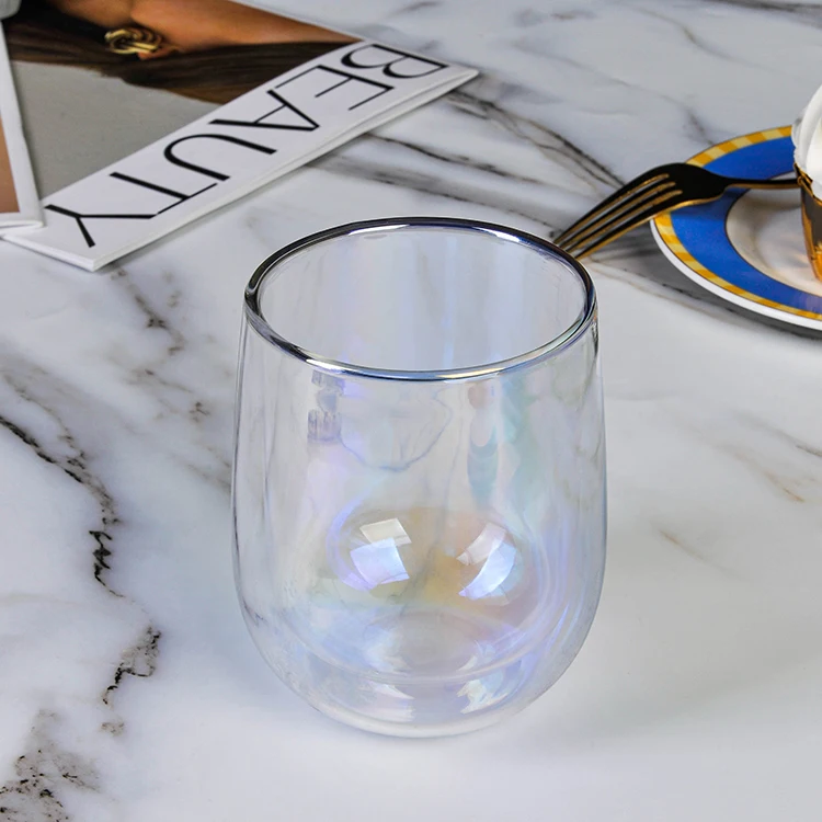 Double Walled Glass Coffee Mugs 8oz Smoked Glass Insulated Coffee Mugs  Perfect Glass Tea Cups & Latte Cups