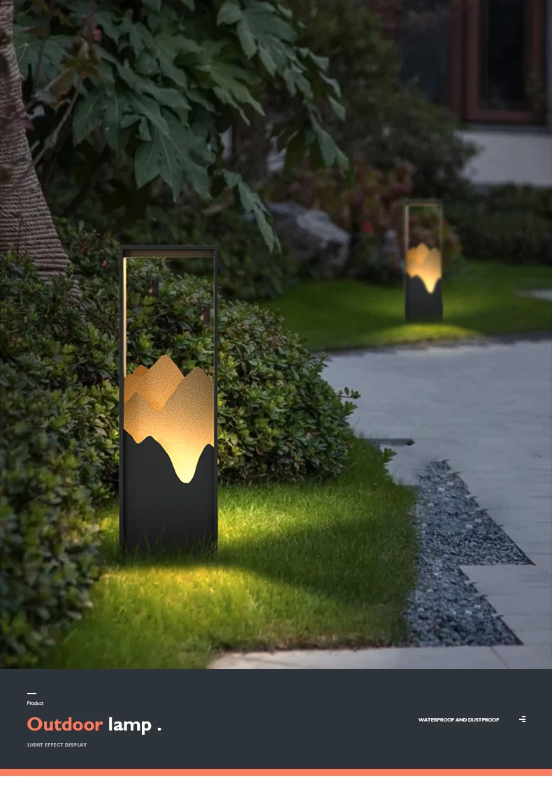 Outdoor IP65 Waterproof Led Bollard For Hotel Aluminium Modern Style COB Led Garden Light 10W Pathway Bollard Solar Lawn Lamp
