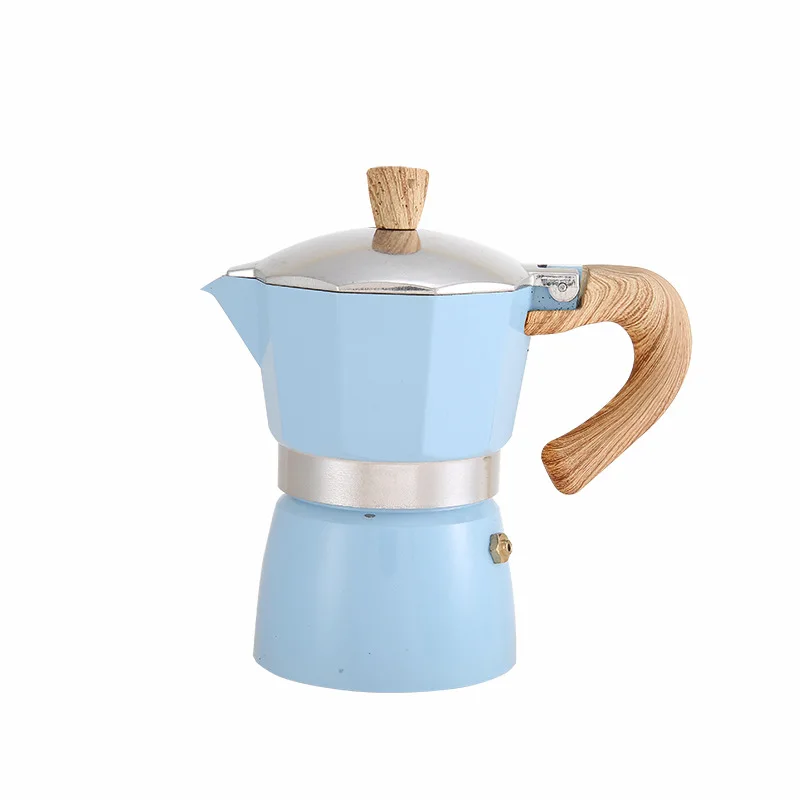 6 чашек Cafetera Moka кастрюли черного цвета с алюминиевым резьбовым дном Эспрессо-машина