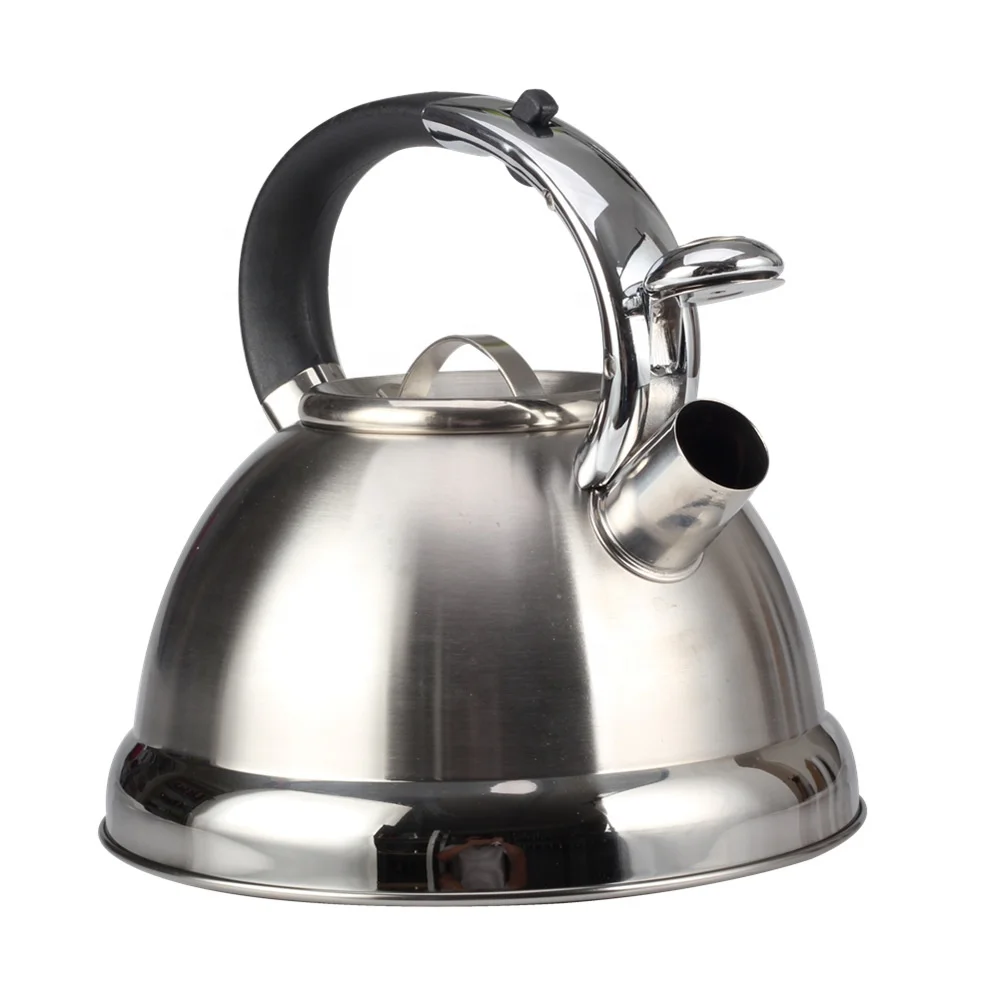 Anti-slip Handle Whistling Kettle for Tea or Coffee 3L Food Grade Stainless Steel Whistling Kettle with Lid