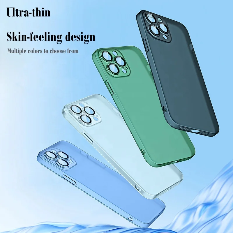 Dustproof Ultra Thin Lens Protection Mobile Phone Case Frosted Transparent Phone Cover for iPhone 12/13/14/pro/plus/pro max