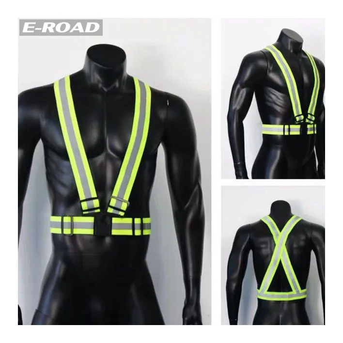 RV008 High Quality Customized Logo Safety Belt Reflective Safety Vest Clothing