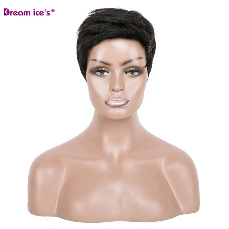 Бразильский парик из человеческих волос Dream.Ice, Короткие вьющиеся натуральные волосы, парик для чернокожих женщин