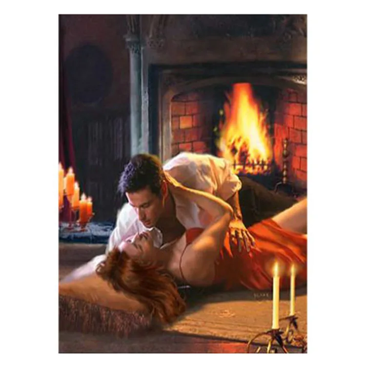 High Quality Art Woman Style Digital Oil Painting Europe-Inspired Square Acrylic Framed Bedroom Decor Paint by Numbers