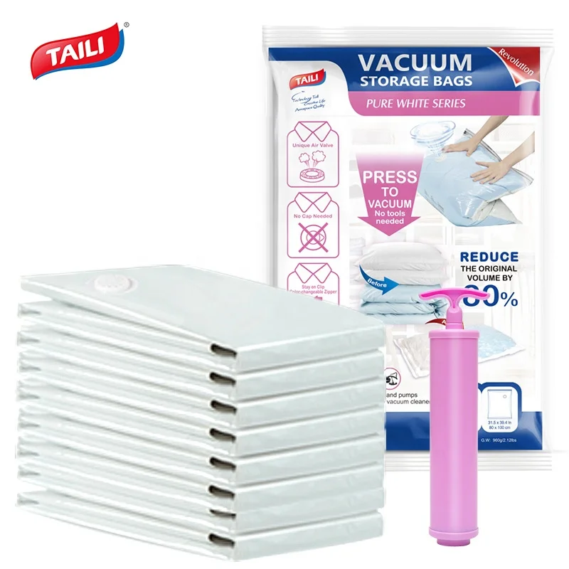 TAILI storage compressed bag for quilt vaccum storage bags electric pump space saving vacuum bag for clothes