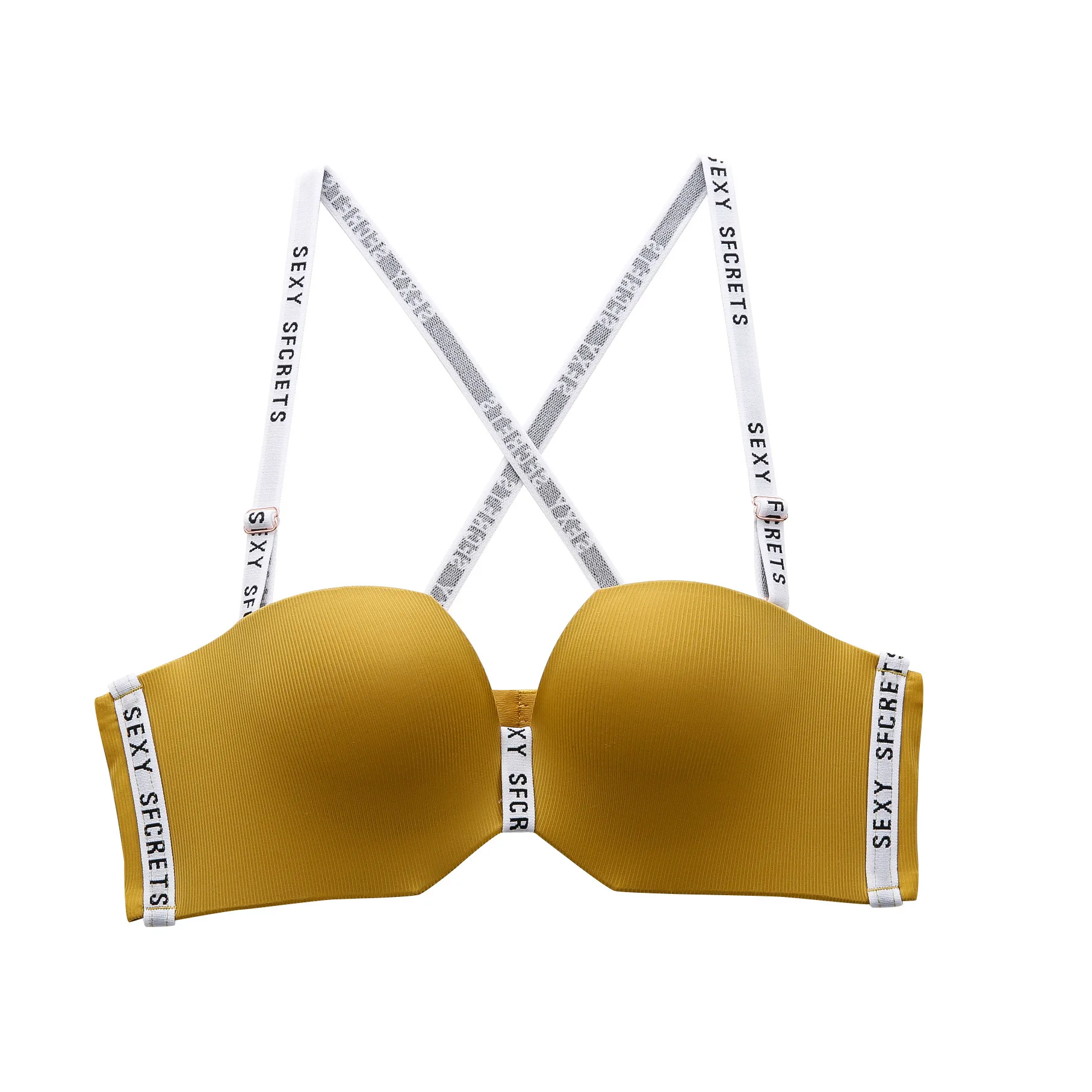 wholesale 1/2 cup Sexy Women seamless Letter Printed Straps Ladies Bra Comfort teen girls Bras