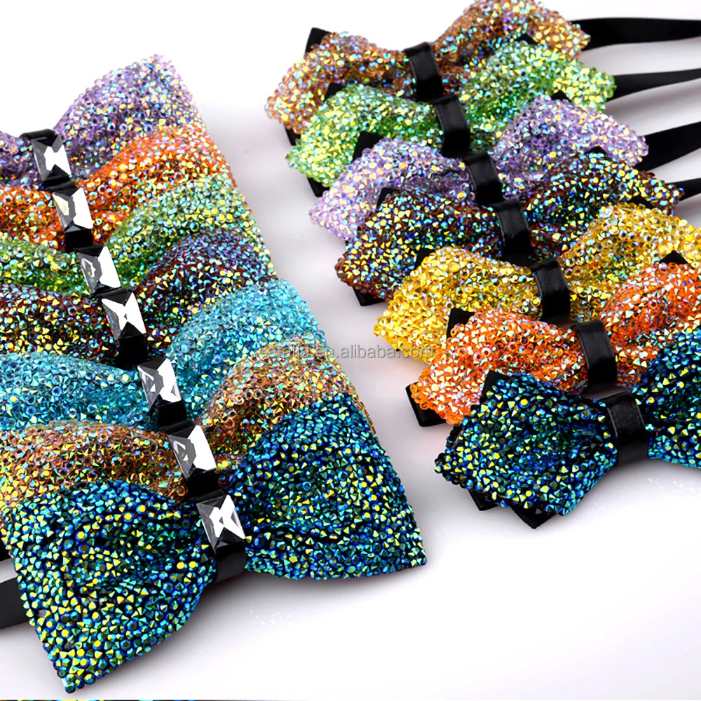 Мужской роскошный галстук-бабочка со стразами и драгоценными камнями модные аксессуары для свадебной вечеринки галстук-бабочка для банкета