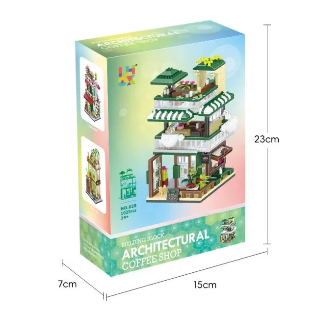 Model 628 Mini Micro Building Blocks Coffee House With 1025+pieces Bricks 14+
