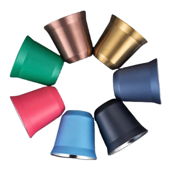 Metal Espresso Cup Wholesale Double Wall Stainless Water Bottle Double Layer Reusable Water Tea Coffee Cup Whiskey Milk Mugs