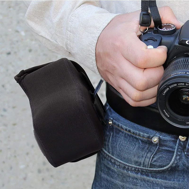 Neoprene Protection GEAR DSLR Camera Case and Zoom Lens Camera Sleeve with  Holster Belt for family outdoor
