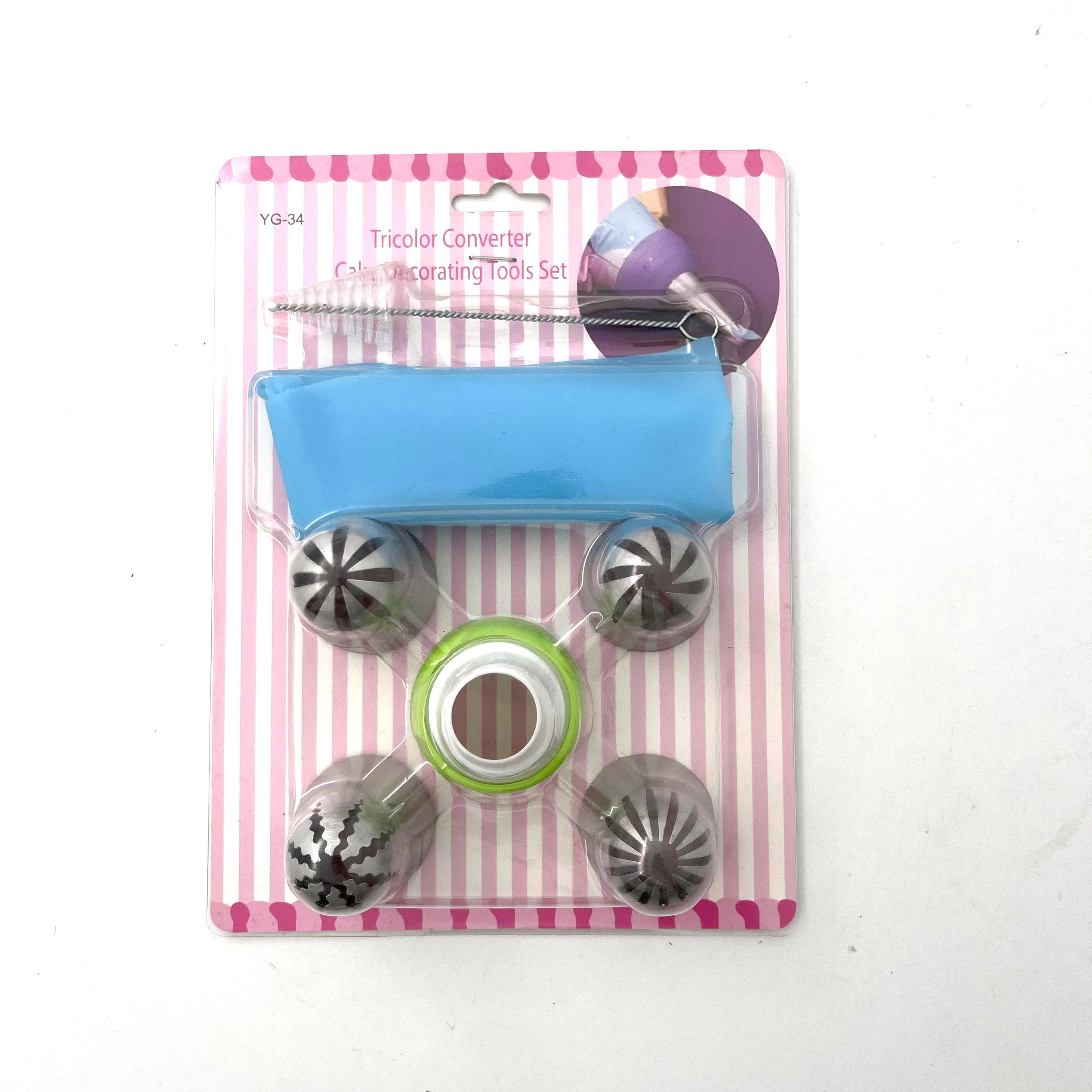 Stainless steel flower mounting mouth Cookie cake cream embossed bag converter set Baking tools