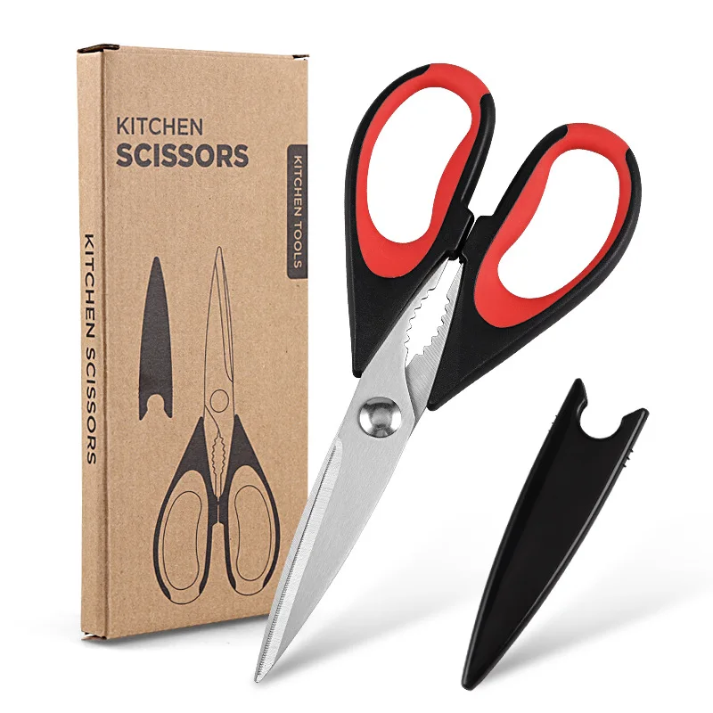 Hot Selling Multifunctional stainless steel kitchen shears meat bone chicken kitchen scissors Sharp Meat Kitchen Scissors