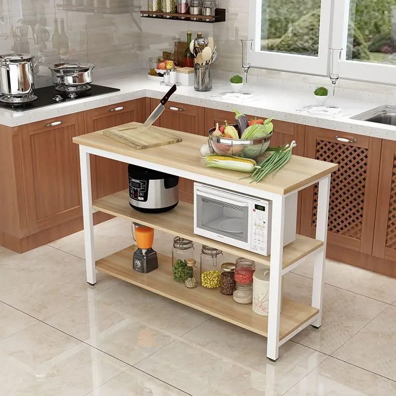 Новая Стальная и деревянная кухонная утварь, водонепроницаемый шкаф для приготовления пищи в кафе, кухонный простой стол для хранения посуды