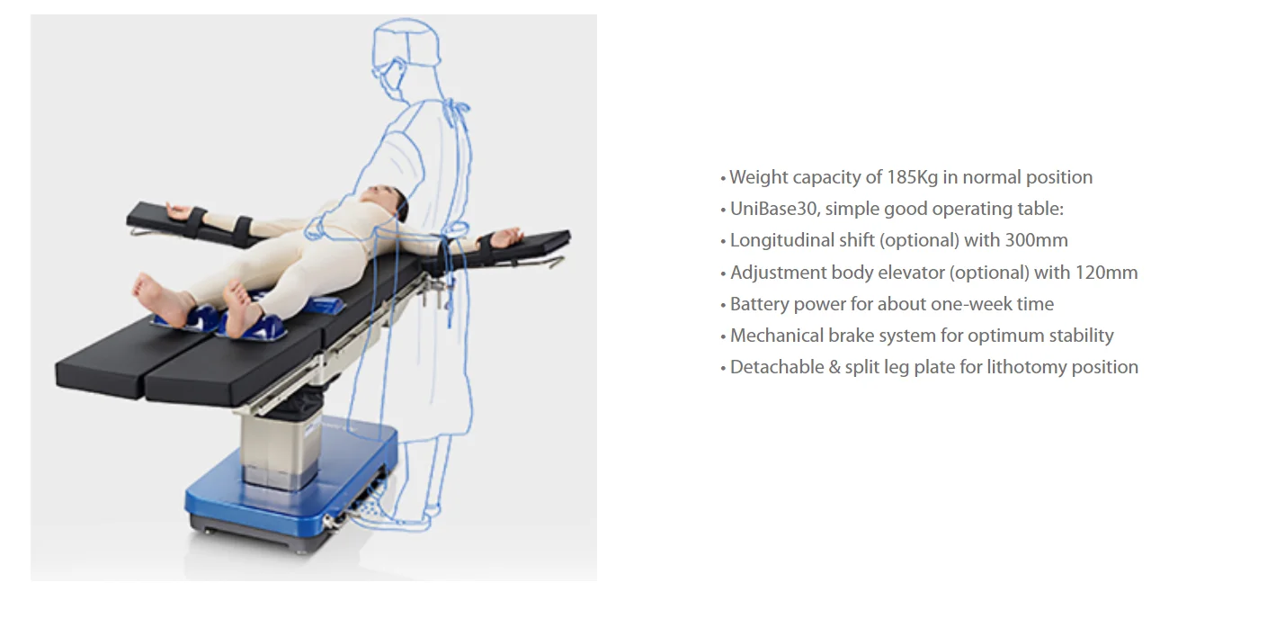 Mindray UniBase 30 Operating Table Hybase 8300/8500 Mindray Electro-hydraulic Operating Table
