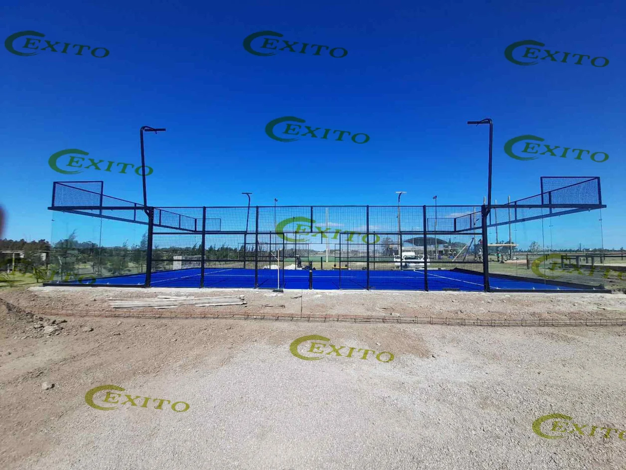 2024 Good Price Panoramic Paddle Tennis Court Without Corner Indoor & Outdoor Padel Tennis Court