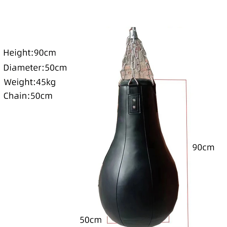 Manufacturers Boxing Cowhide Microfiber Solid Water Drop Pear Shaped Punching Bag
