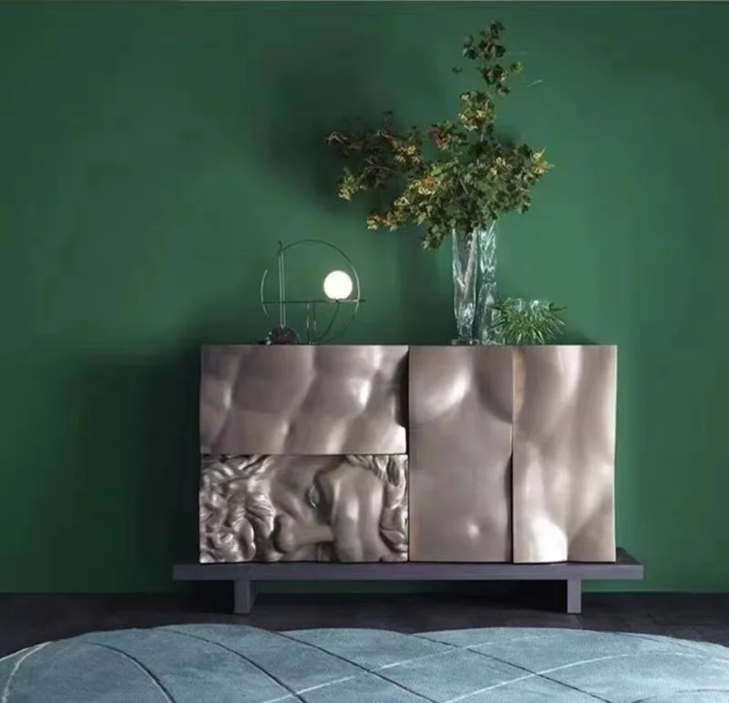 Nordic sideboard Personalized living room designer Lockers Customized kitchen  solid wood cabinet