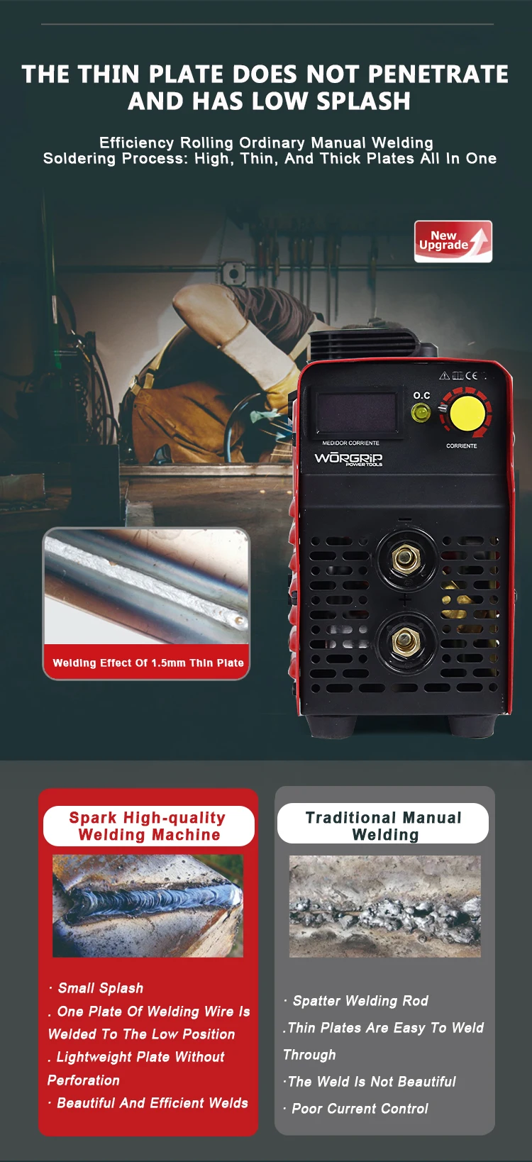 KM ProfessionalRechargeable Battery Cordless 220V 120A PVC Welding Machine
