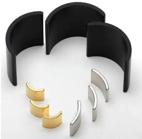 Zinc Zn Coating Arc Segment Sintered NdFeB Magnets for AC high speed motor