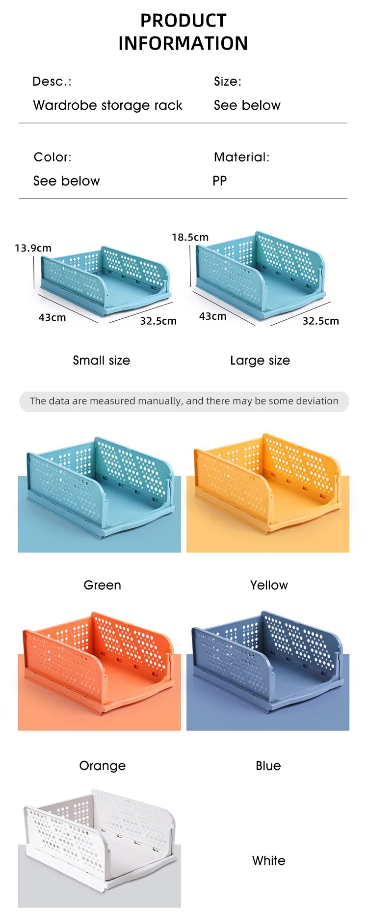 Multi-functional Household Toy Kitchen Organizers Colorful Wardrobe Stacking Layers Space Shelving Holders Storage Basket Racks