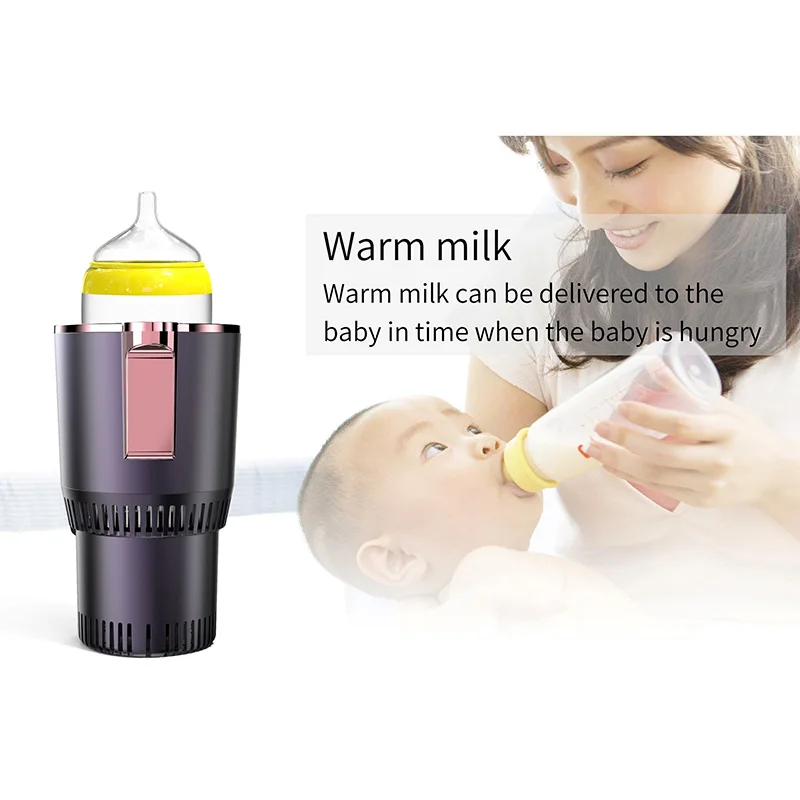 2-in-1 smart car Stainless Car Gadget usb Dc 12v Electric Heating Car Cup Auto Drink Cooling And Heating Cup Holder Heated Cup