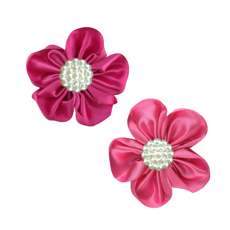 Korean style fresh simple color prints bow nude color thin nylon headbands set