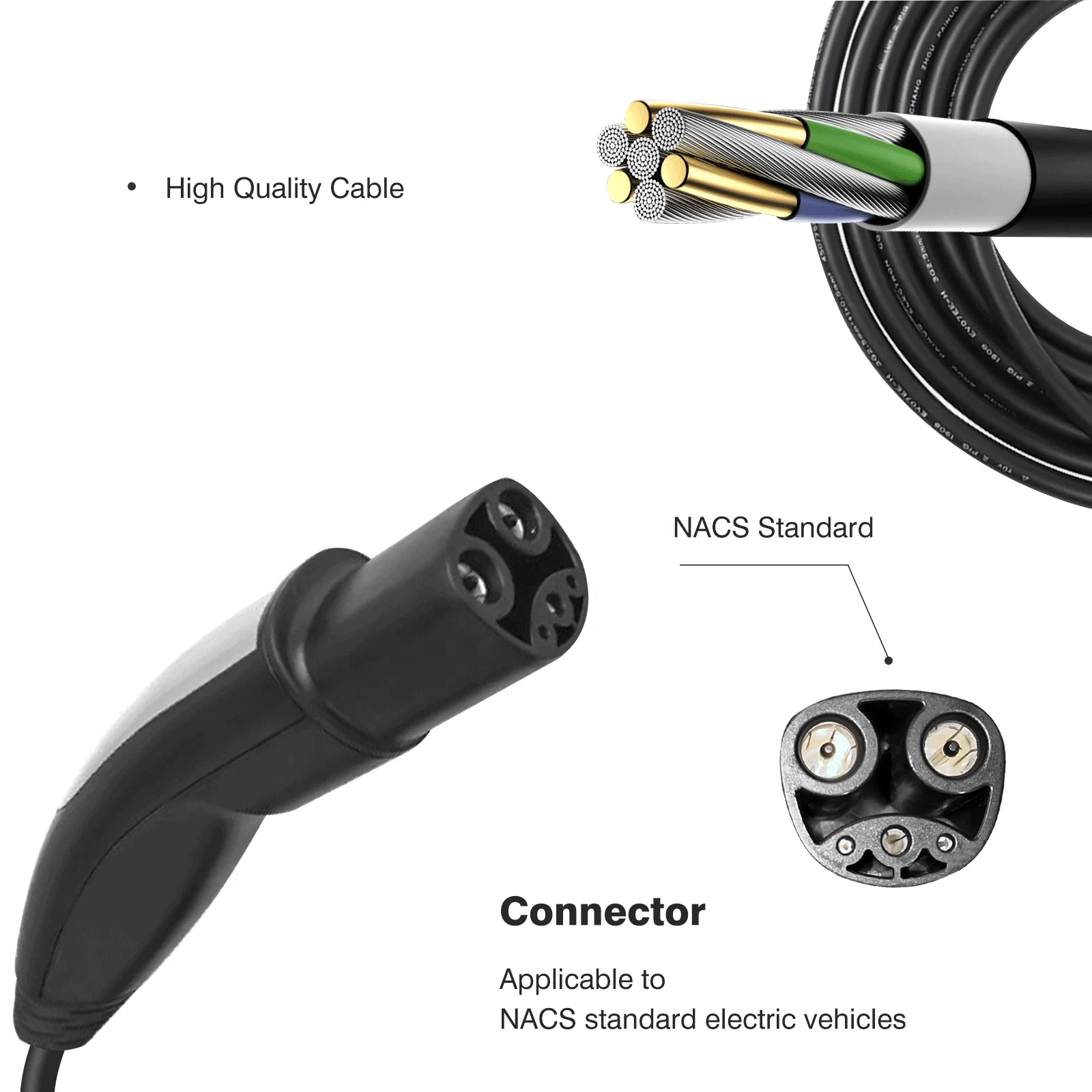 Zencar factory supply ev charger station ac ev fast 7.2kw ev charger 32A with NACS US connectors