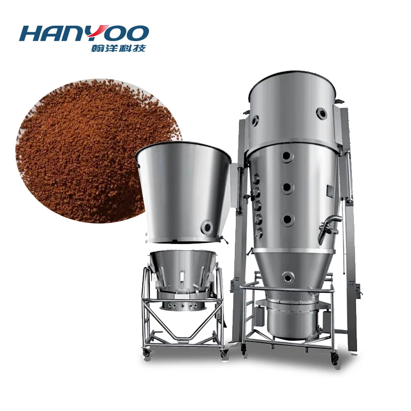 HANYOO Food Cocoa Powder Small Granulator Citric Acid Boiling Drying Granulator