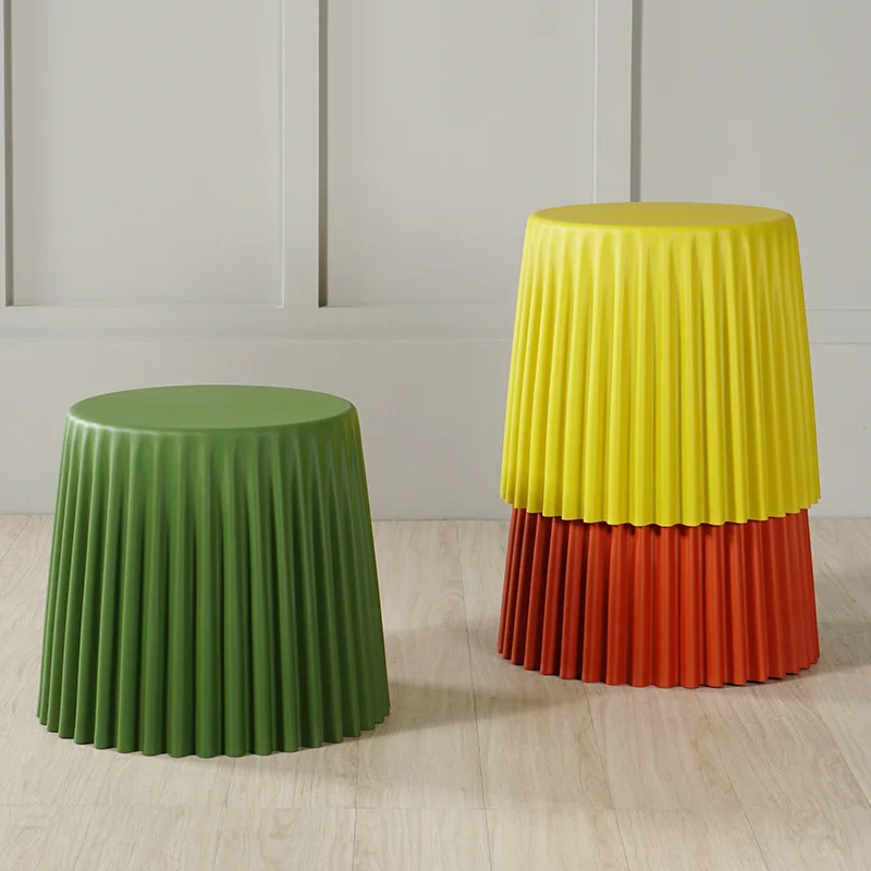 Табурет пластиковый с хранилищем, полипропиленовый круглый современный уличный детский Штабелируемый стул для ног, для кухни, пластиковый ящик для хранения